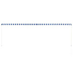 Sisäänkelattava markiisi 400x150 cm sininen ja valkoinen