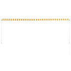 Sisäänkelattava markiisi 350x150 cm keltainen ja valkoinen