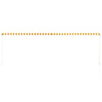 Sisäänkelattava markiisi 400x150 cm keltainen ja valkoinen