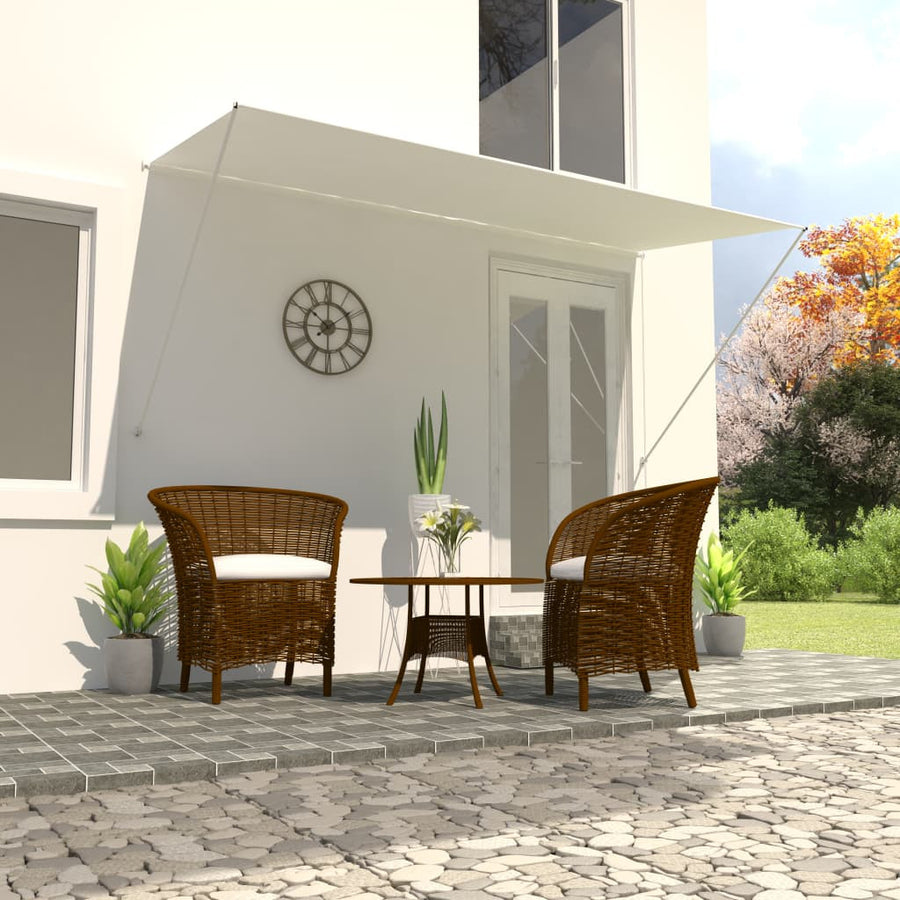 Utdragbar markis 300x150 cm krämfärgad