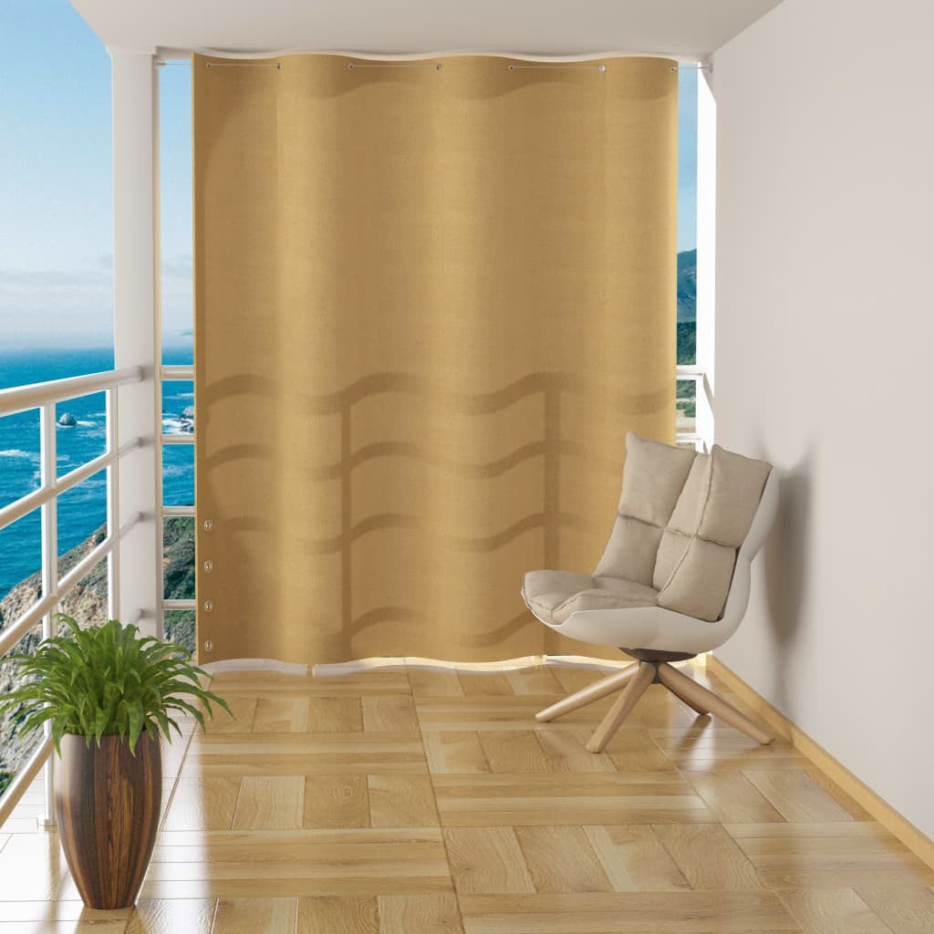 Roikkuva parvekkeen suoja beige HDPE 140x230 cm
