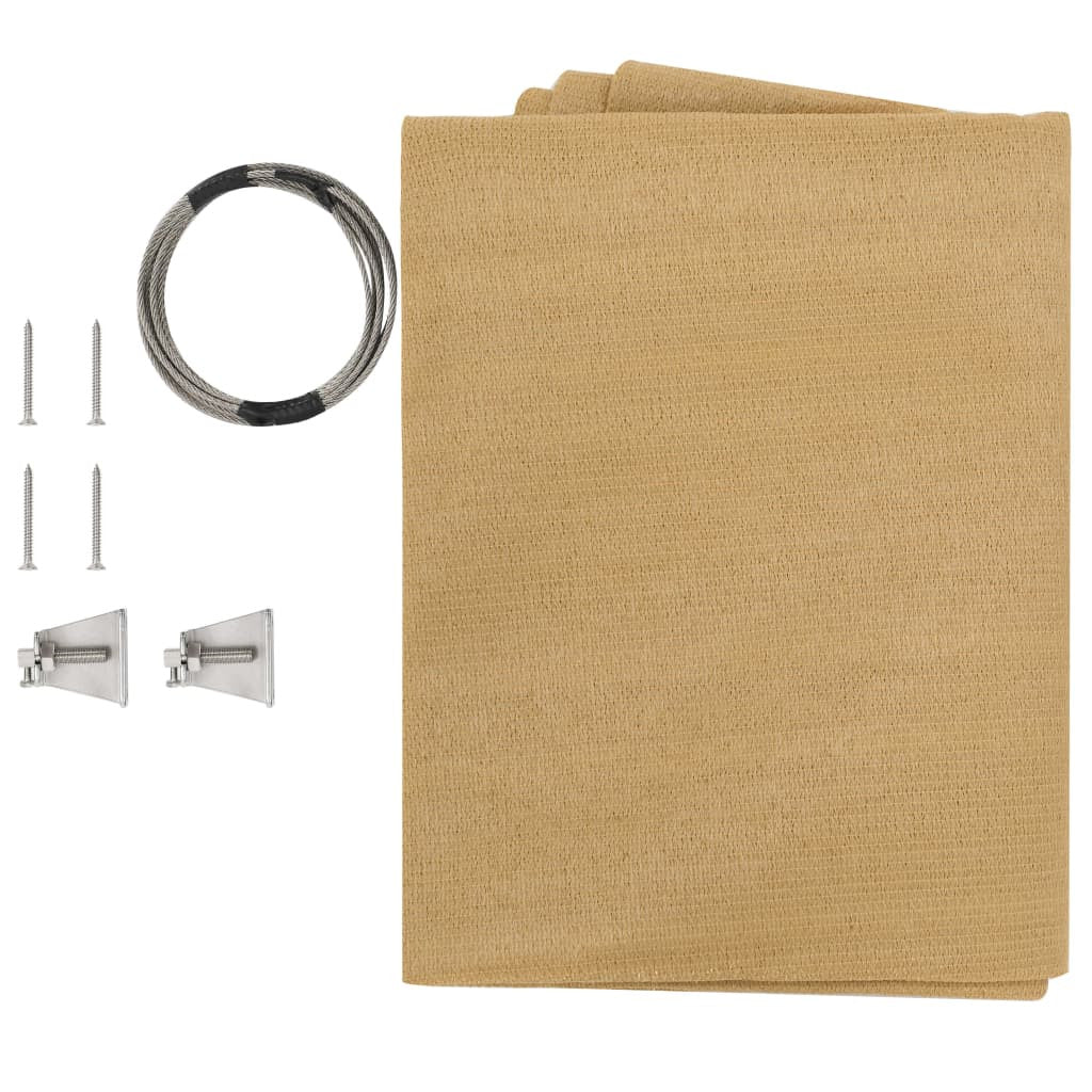 Roikkuva parvekkeen suoja beige HDPE 140x230 cm