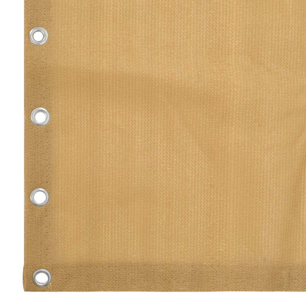 Roikkuva parvekkeen suoja beige HDPE 140x230 cm