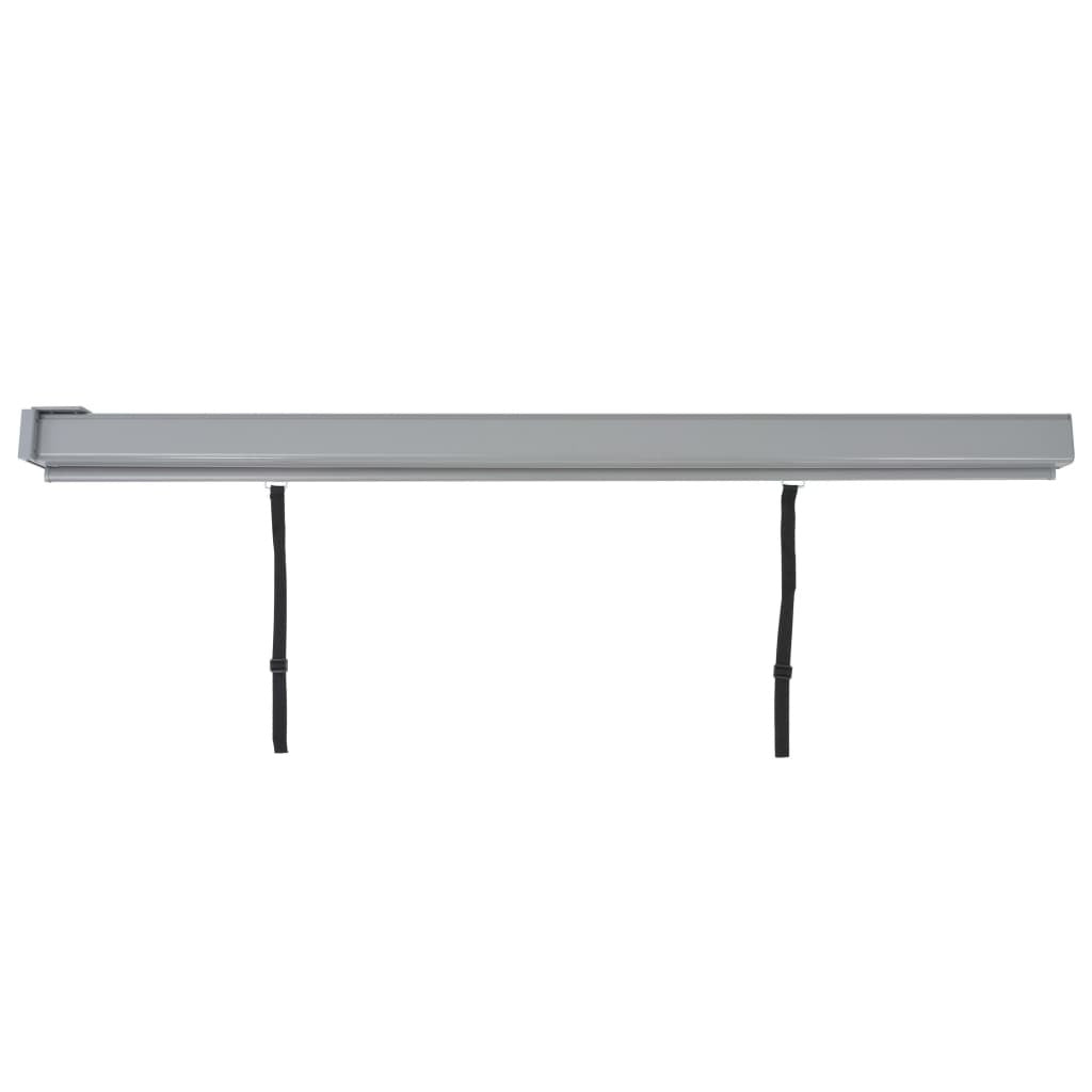 Parvekkeen sivumarkiisi monitoimintoinen 180x200 cm harmaa