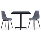 3-osainen ulkoruokailuryhmä metalli ja PP harmaa