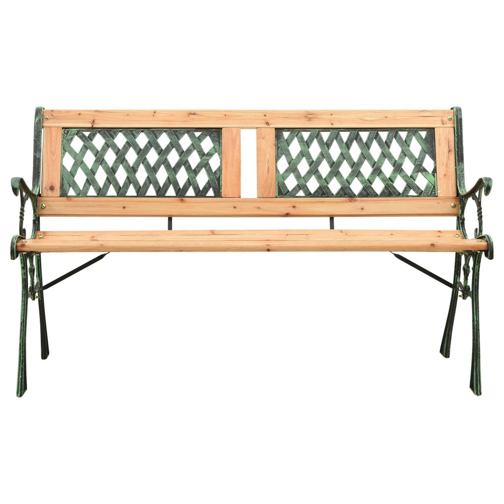 Trädgårdsbänk 122 cm gjutjärn och massiv gran