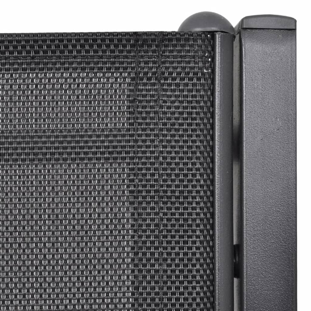 Paripenkki 131 cm teräs ja tekstilene musta