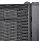 Paripenkki 131 cm teräs ja tekstilene musta