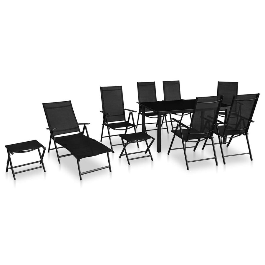 10-delars utematsalset, aluminium, svart