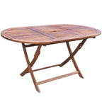 7-osainen Ulkoruokailuryhmä täysi akaasiapuu