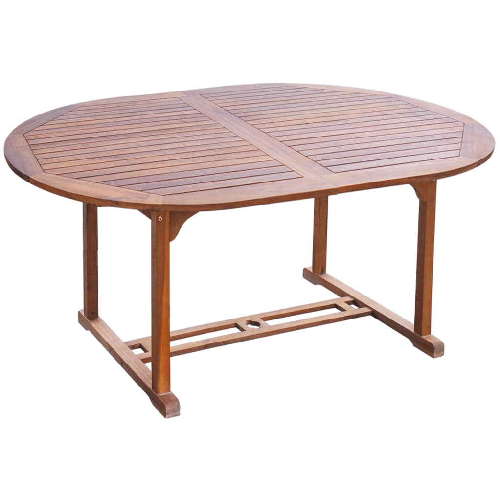 7-osainen Ulkoruokailuryhmä täysi akaasiapuu