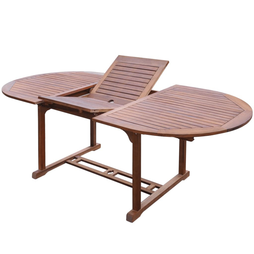 7-osainen Ulkoruokailuryhmä täysi akaasiapuu