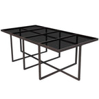 13-osainen Ulkoruokailuryhmä tyynyillä polyrottinki ruskea