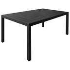 7-osainen Ulkoruokailuryhmä alumiini ja WPC musta