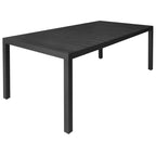 9-osainen Ulkoruokailuryhmä alumiini ja WPC musta