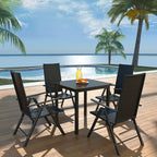 5-osainen Ulkoruokailuryhmä alumiini ja polyrottinki