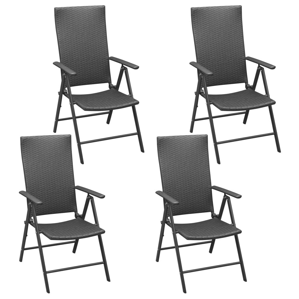 5-osainen Ulkoruokailuryhmä alumiini ja polyrottinki