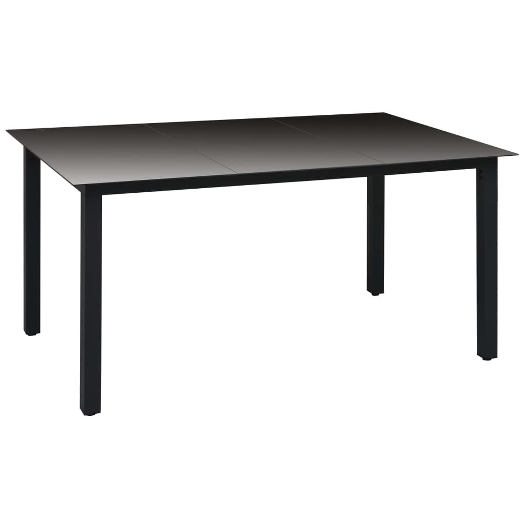 7-osainen Ulkoruokailuryhmä alumiini ja polyrottinki