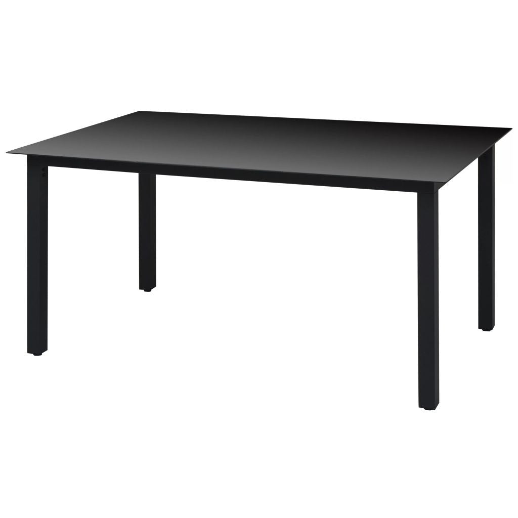 9-osainen Ulkoruokailuryhmä alumiini ja polyrottinki