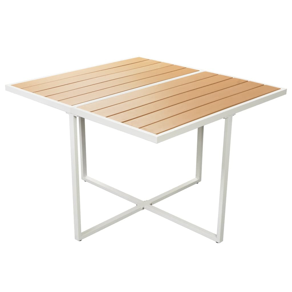 9-osainen Ulkoruokailuryhmä WPC pöytälevy alumiini