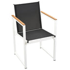 9-osainen Ulkoruokailuryhmä WPC pöytälevy alumiini