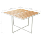 9-osainen Ulkoruokailuryhmä WPC pöytälevy alumiini