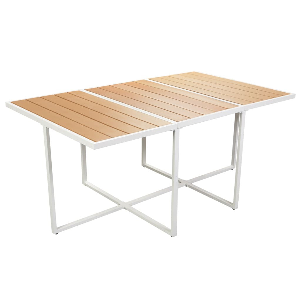 7-osainen Ulkoruokailuryhmä WPC pöytälevy alumiini