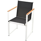 9-osainen Ulkoruokailuryhmä WPC pöytälevy alumiini