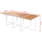 13-osainen Ulkoruokailuryhmä WPC pöytälevy alumiini