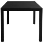 Puutarhapöytä musta 80x80x74 cm alumiini ja WPC