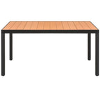Puutarhapöytä ruskea 150x90x74 cm alumiini ja WPC