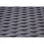 5-osainen Ulkoruokailuryhmä tyynyillä polyrottinki musta