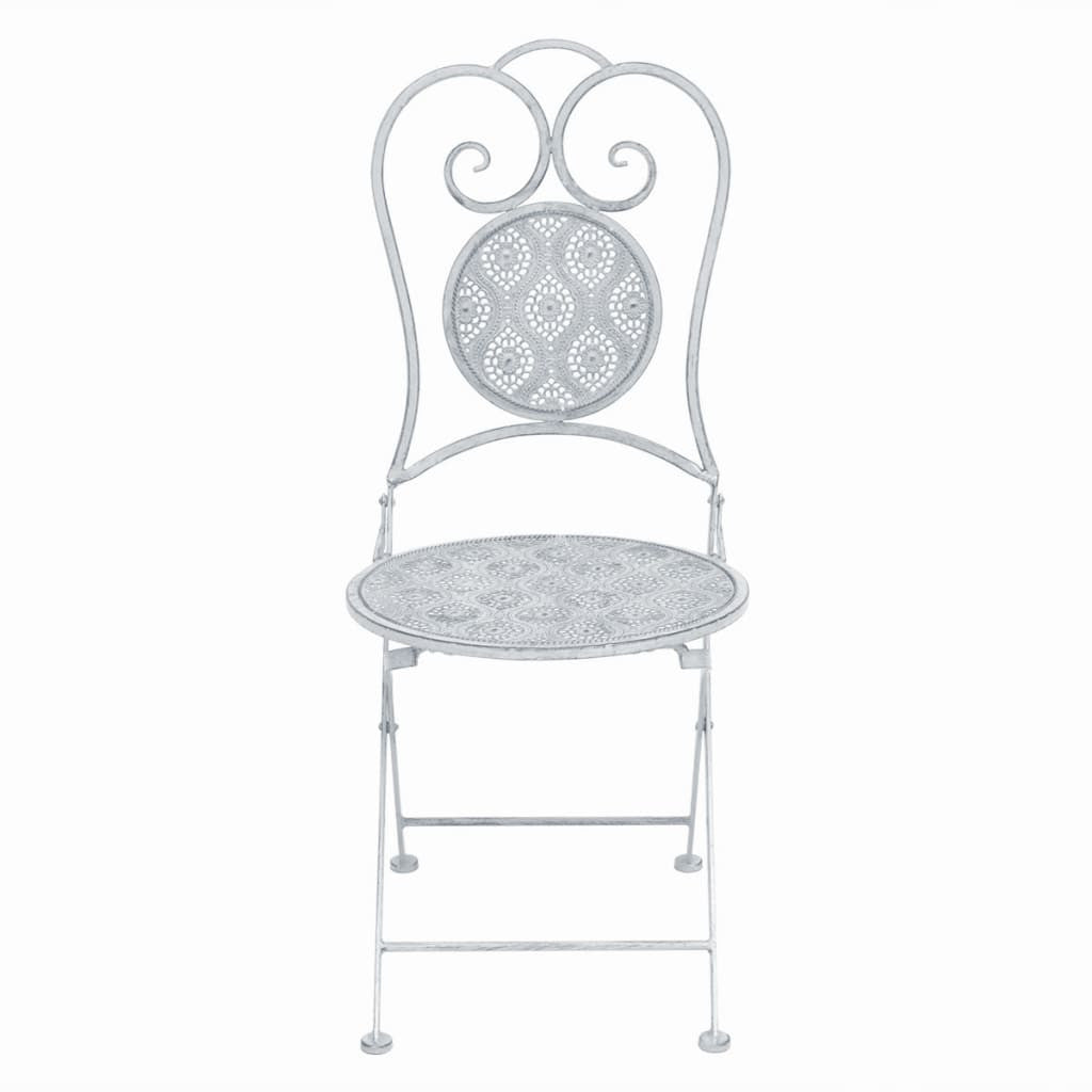 3-osainen bistrosarja teräs harmahtavan valkoinen