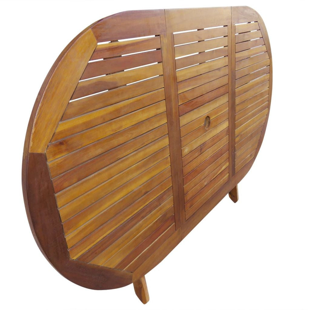 9-osainen Kokoontaitettava ulkoruokailuryhmä Akaasiapuu