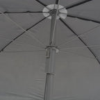 8-osainen Ulkoruokailuryhmä teräs ja textilene harmaa