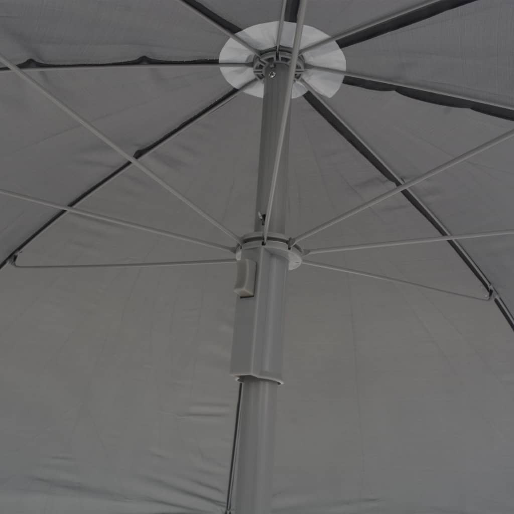 8-osainen Ulkoruokailuryhmä teräs ja textilene harmaa