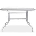 8-osainen Ulkoruokailuryhmä teräs ja textilene harmaa