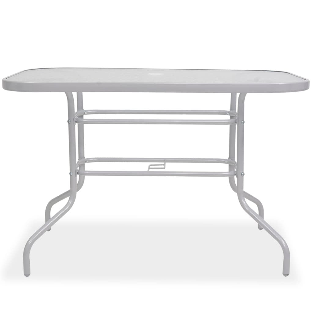 8-osainen Ulkoruokailuryhmä teräs ja textilene harmaa