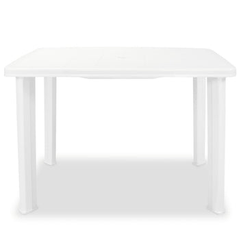 Trädgårdsbord, vitt, 101x68x72 cm, plast