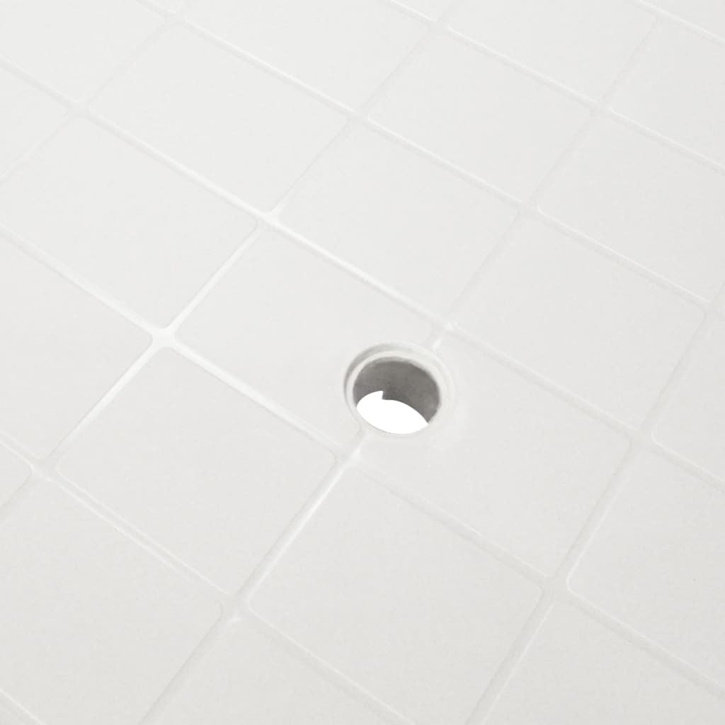 Trädgårdsbord, vitt, 101x68x72 cm, plast