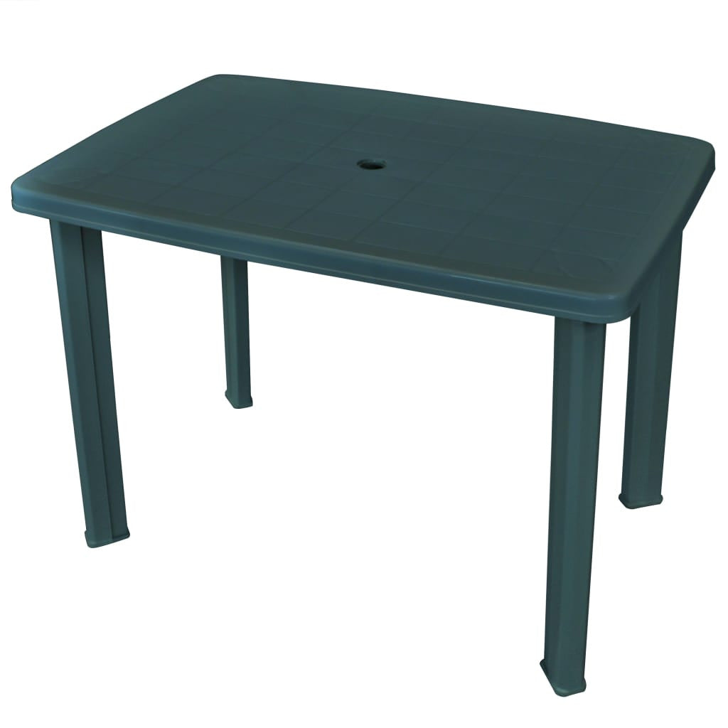 Trädgårdsbord grönt 101x68x72 cm plast