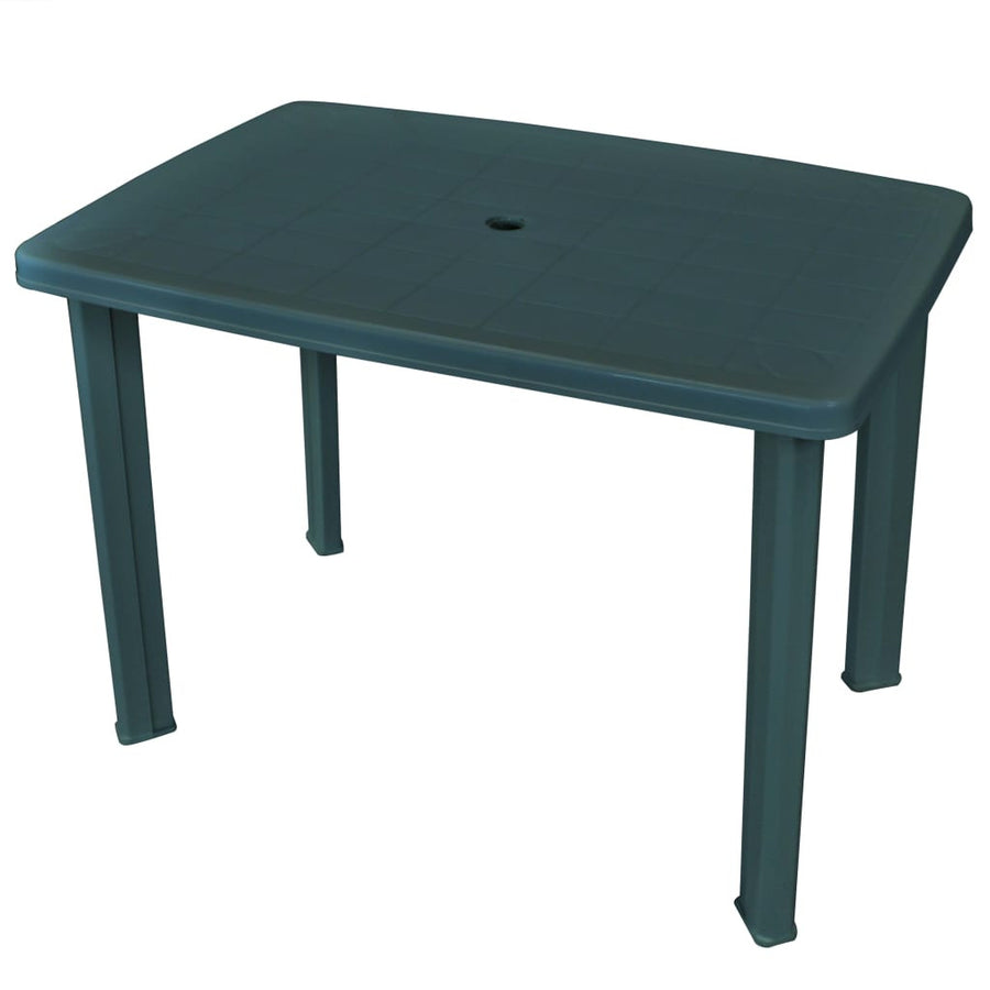 Trädgårdsbord grönt 101x68x72 cm plast