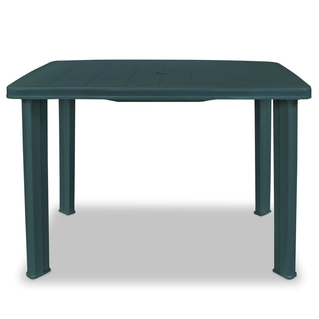 Trädgårdsbord grönt 101x68x72 cm plast