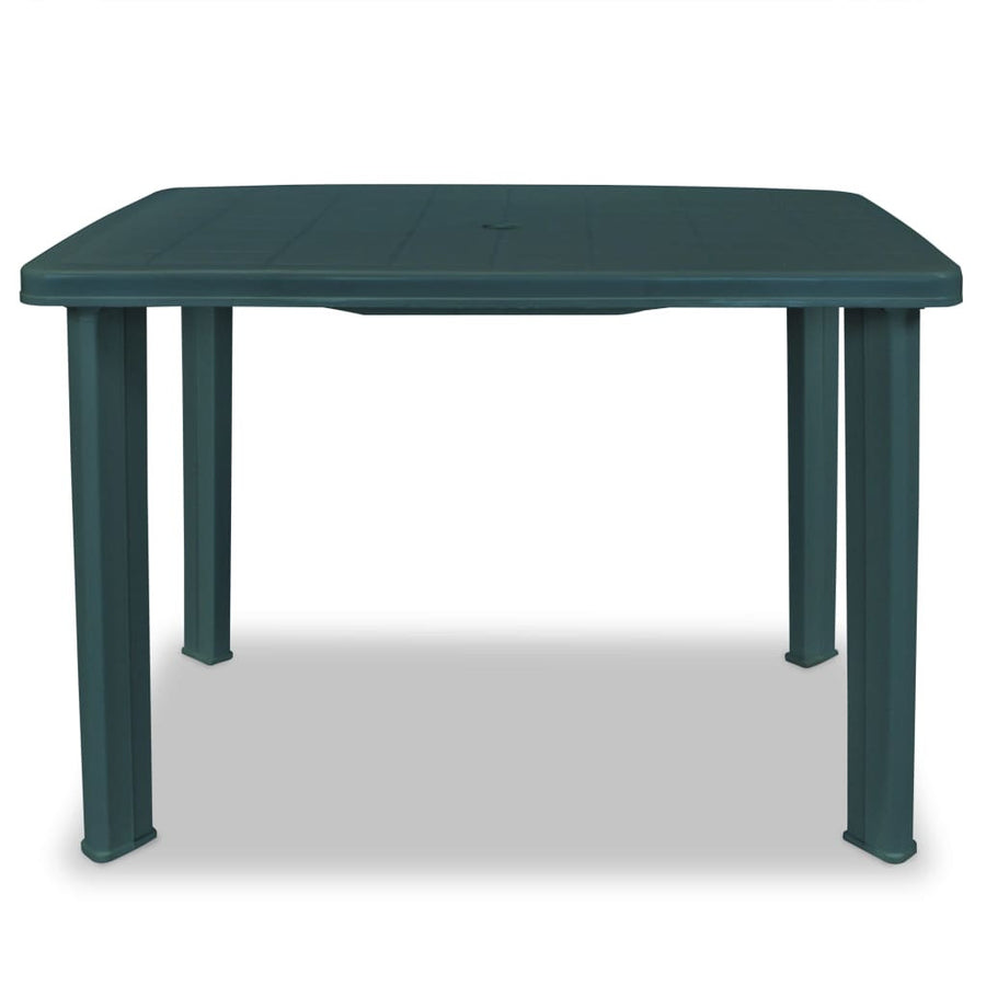Trädgårdsbord grönt 101x68x72 cm plast
