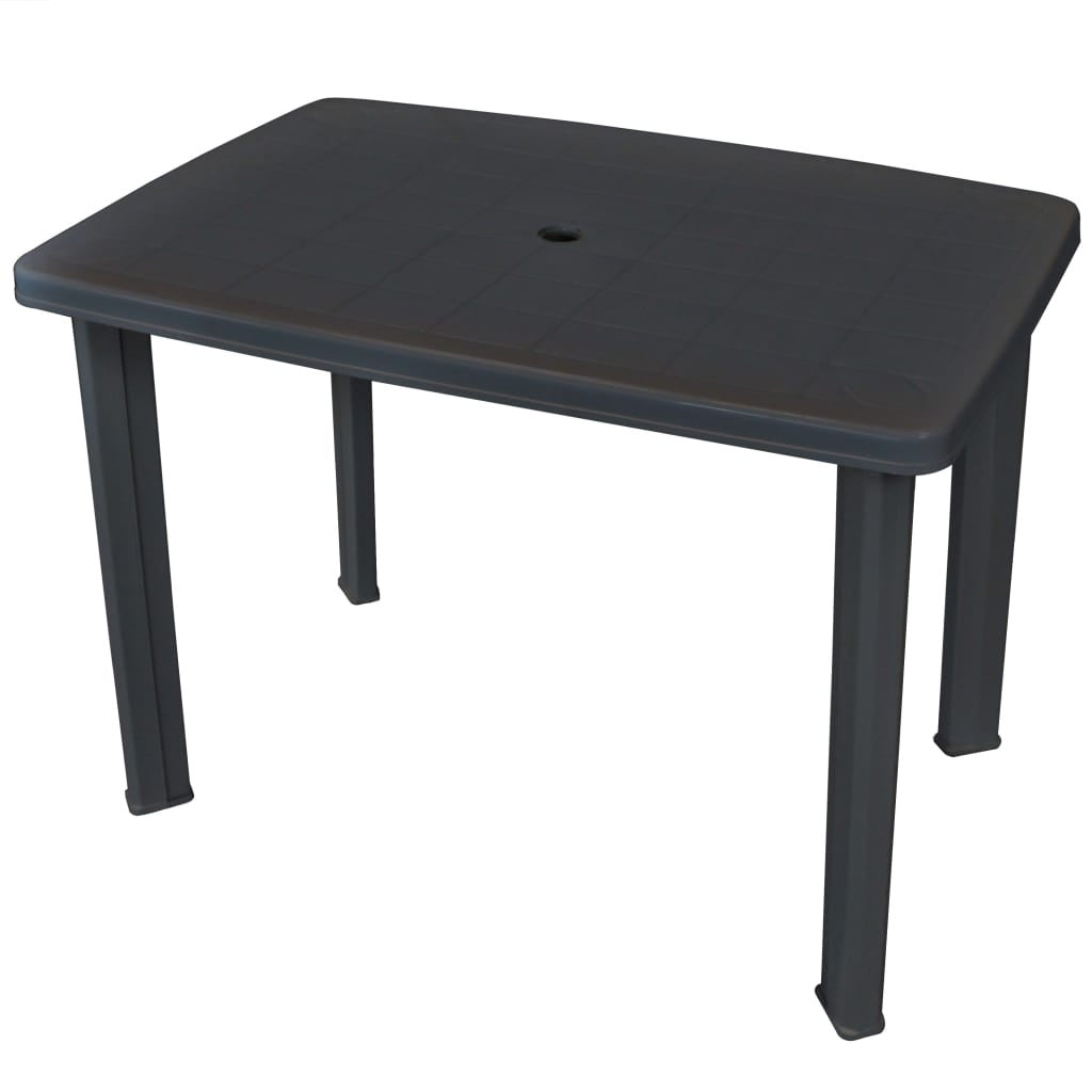 Trädgårdsbord antracit 101x68x72 cm plast