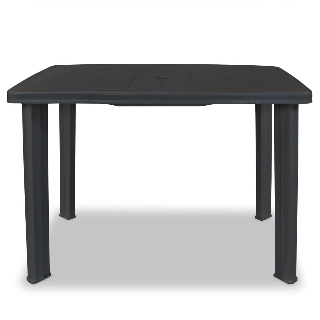 Trädgårdsbord antracit 101x68x72 cm plast