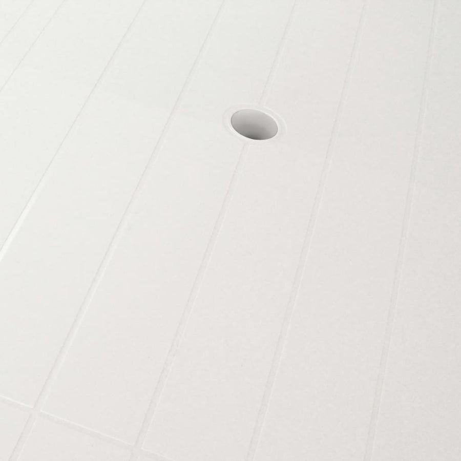 Trädgårdsbord, vitt, 126x76x72 cm, plast
