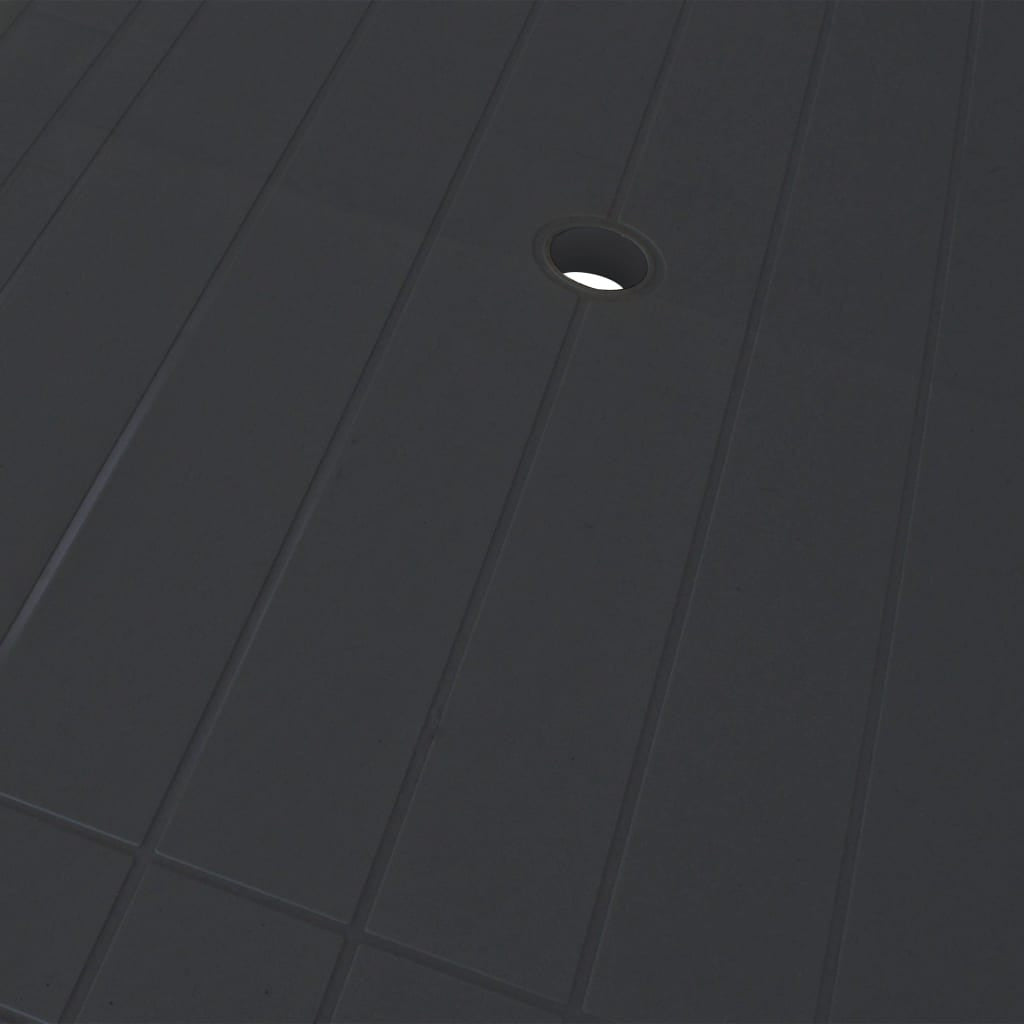 Puutarhapöytä antrasiitti 126x76x72 cm muovi