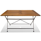 Kokoontaittuva puutarhapöytä 120x70x74 cm akaasiapuu