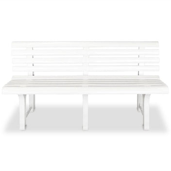 Puutarhapenkki 145,5 cm muovi valkoinen